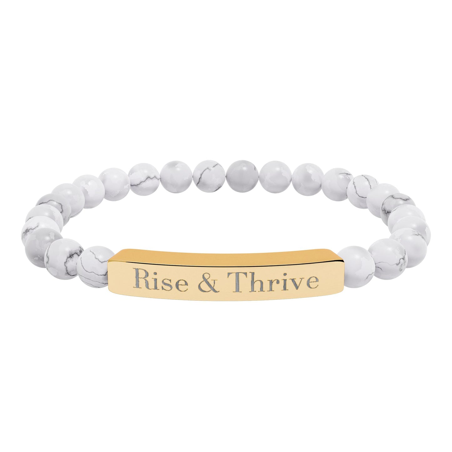 Rise & Thrive Bar Engraved Bracelet