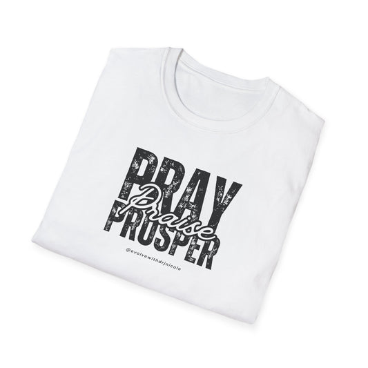 PRAY. PRAISE. PROSPER | Christian T-Shirt