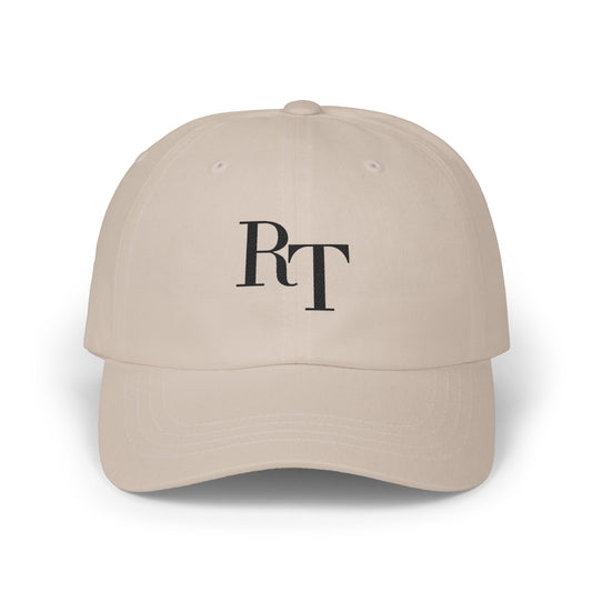RT Embroidered Monogram Cap - Cream & Black