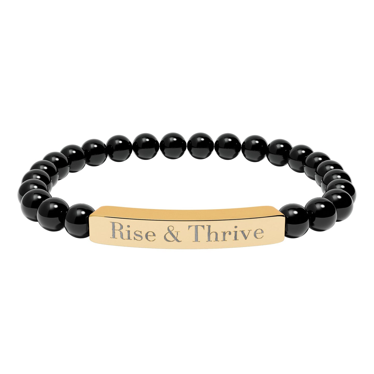 Rise & Thrive Bar Engraved Bracelet