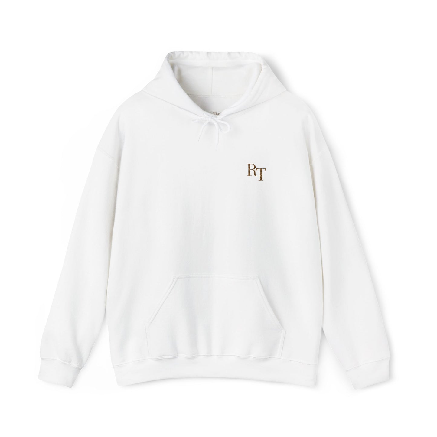 RT Monogram Hoodie (Embroidered) White/Gold