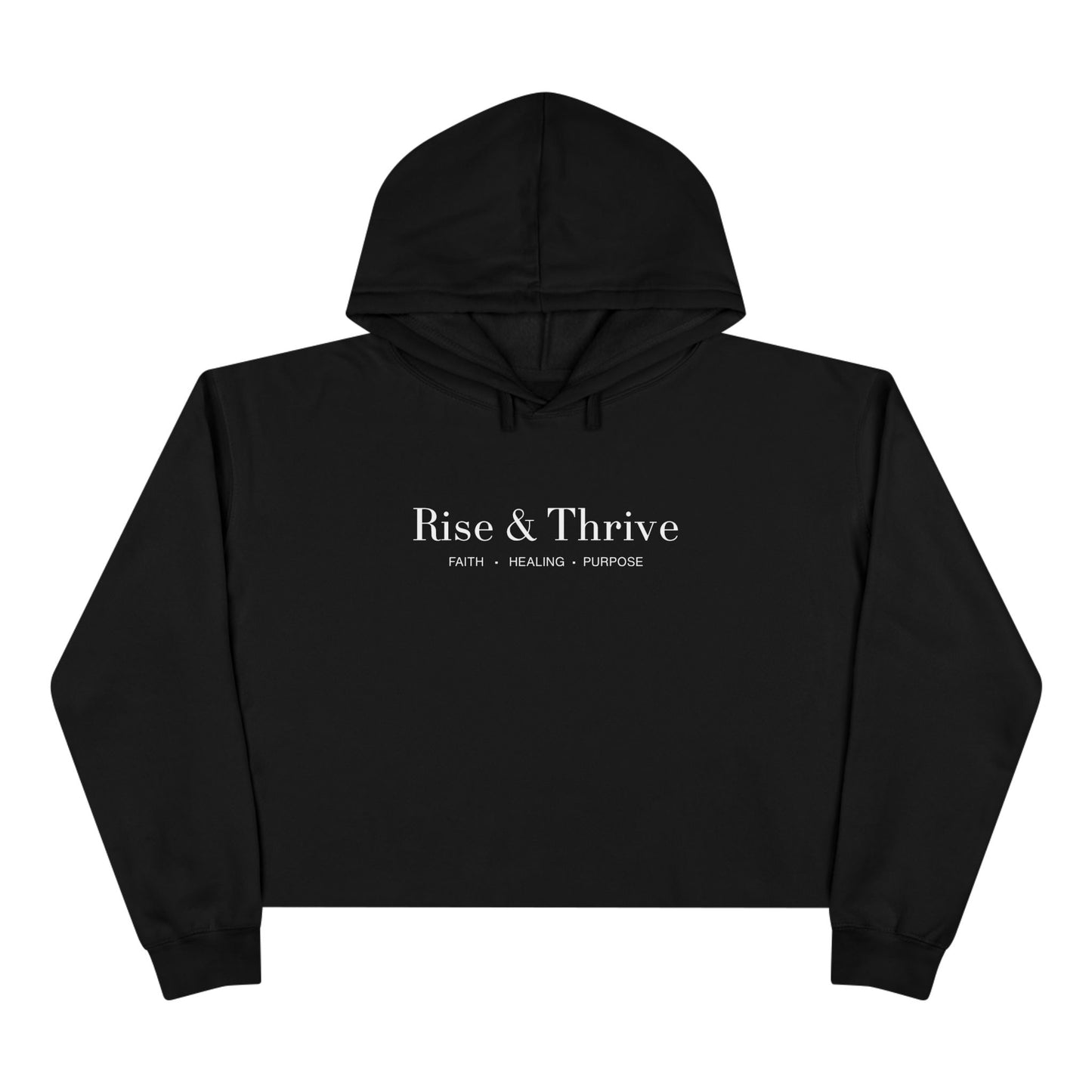 Rise & Thrive Crop Hoodie (Embroidered) — Limited Edition