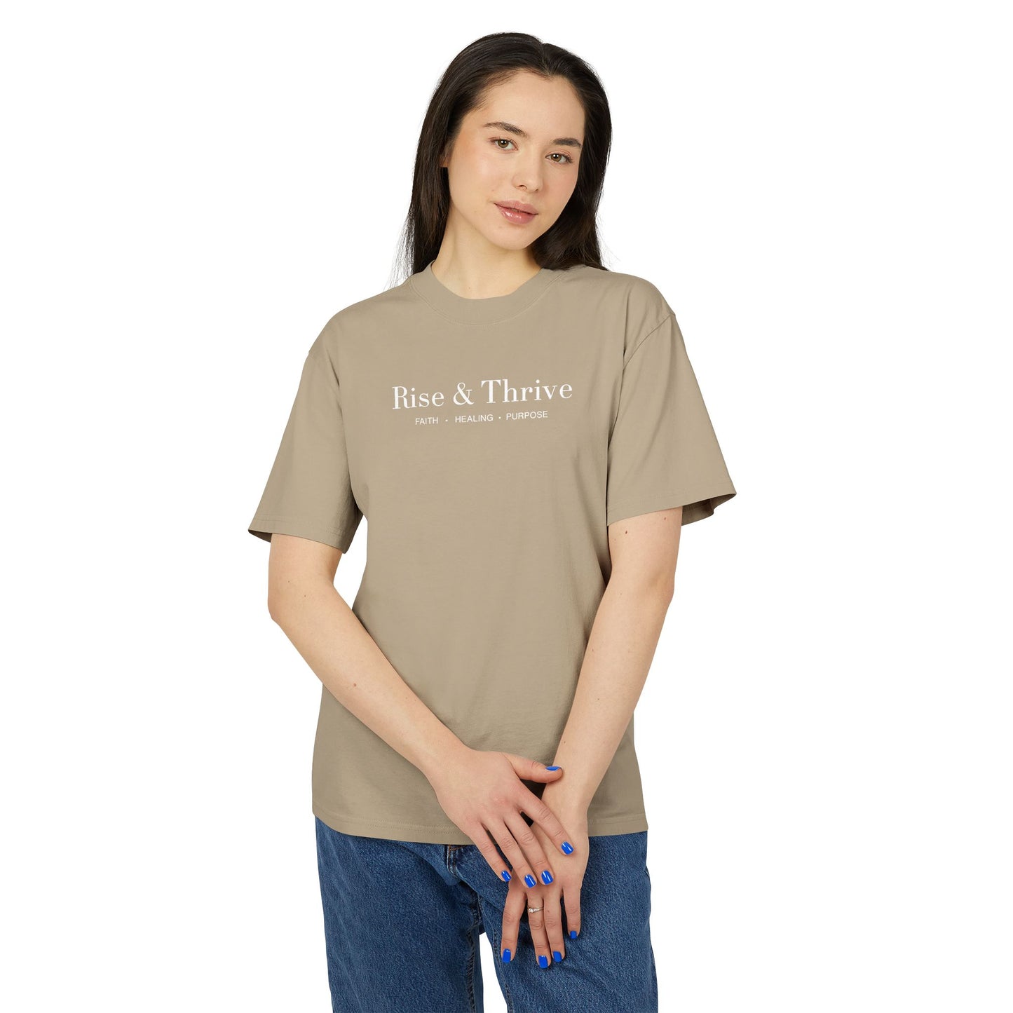 Rise & Thrive Tee - Khaki