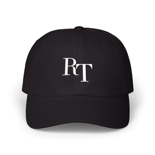 RT Embroidered Monogram Cap - Black & White