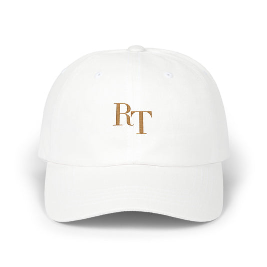 RT Embroidered Monogram Cap - Cream & Gold