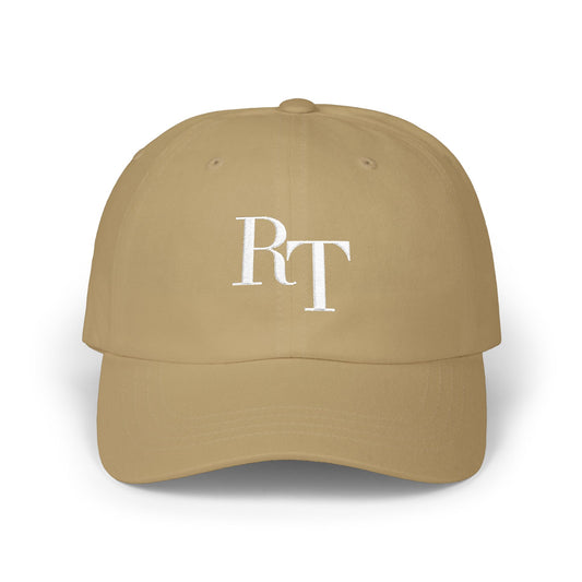 RT Embroidered Monogram Cap - Khaki & White