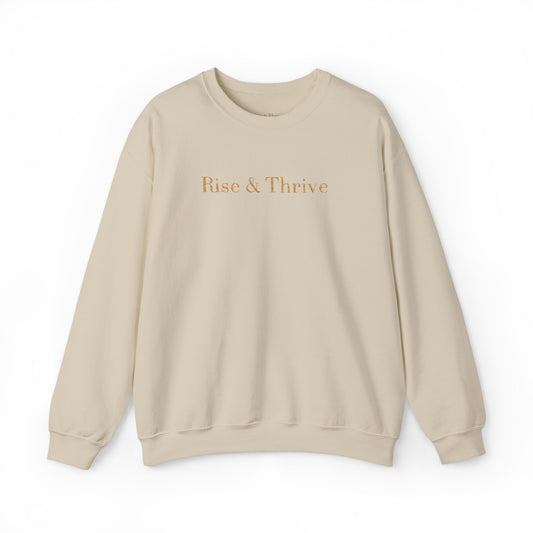 Rise & Thrive Embroidered Crewneck - Sand